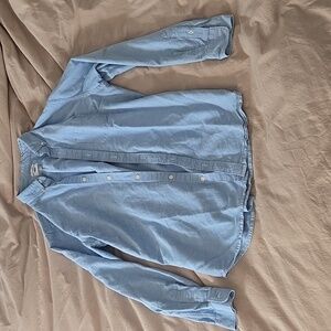 Old Navy Blue Men's Button Down Shirt Size L Tall